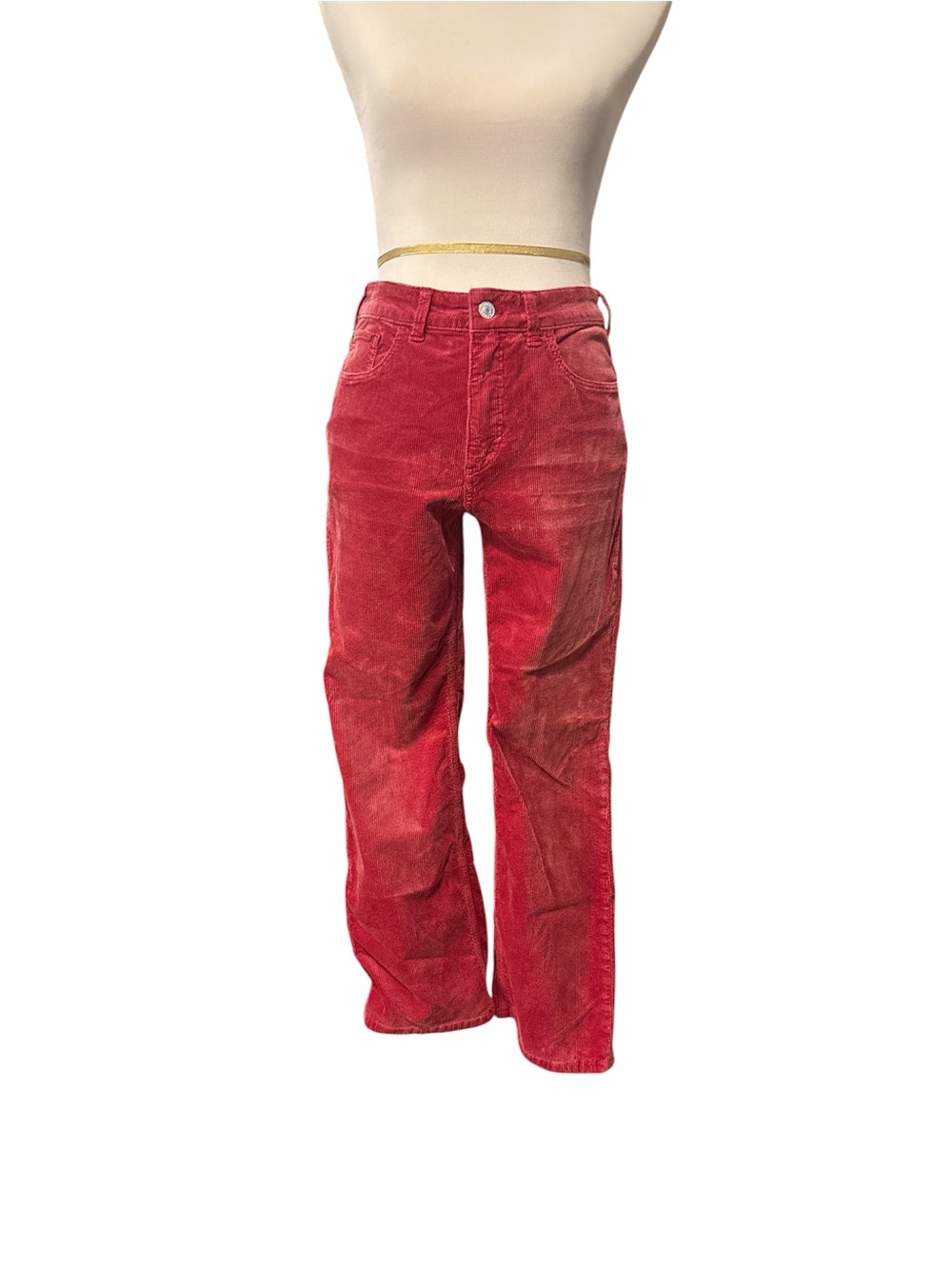 Pilcro Raspberry Straight-Leg Corduroy Jeans